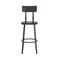Emma and Oliver Restaurant Barstool with Wood Seat & Back and Powder Coat Frame